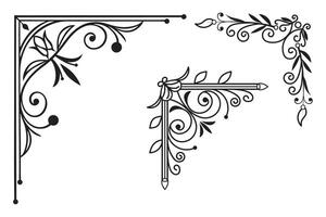 a set of decorative corner brackets vector