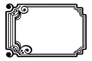 Ornate floral frame featuring abstract design vector