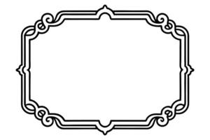 a bold line art black and white drawing of a frame vector