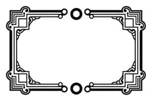 an ornate frame with a black and white design vector