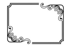 a black and white square frame vector