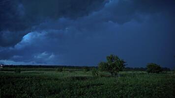 Dark clouds background. Dark sky during thunderstorm video