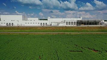 Industrial area landscape. Aerial landscape view of industrial area video