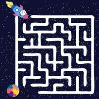 Children's game labyrinth. Find a way out of the maze vector