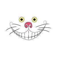 Alice in Wonderland pattern. rabbit, Cheshire cat, flamingo, cards, hat, keys, cup, mushrooms, clock vector