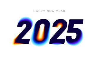 2025 logo design with colorful gradient mesh. 2025 number design for New Year. Sign for social media, postcard or banner. vector