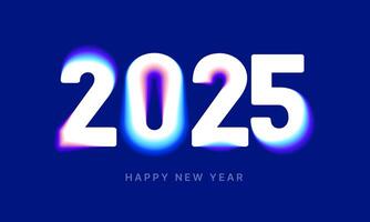 2025 logo design with colorful gradient. 2025 number design for New Year. Sign for social media, postcard, poster or banner. vector