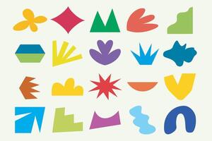 Set of abstract shape decoration design template. vector