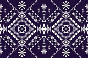 Geometric ethnic embroidery patterns black and white tone vector