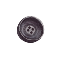 Buttons, sewing pins. Needlework, handicrafts and sewing set in beige, grey pastel colour Watercolor hand drawn illustration Realistic style clipart for handmade hobby isolated from background png