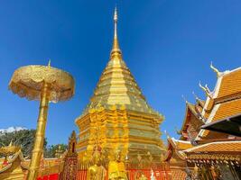 Wat Phra That Doi Suthep is a buddhist temple and tourist attraction in Chiang Mai, Thailand photo