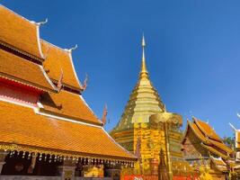 Wat Phra That Doi Suthep is a buddhist temple and tourist attraction in Chiang Mai, Thailand photo