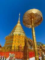 Wat Phra That Doi Suthep is a buddhist temple and tourist attraction in Chiang Mai, Thailand photo