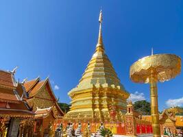 Wat Phra That Doi Suthep is a buddhist temple and tourist attraction in Chiang Mai, Thailand photo