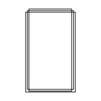 A square with a line drawing of a square vector