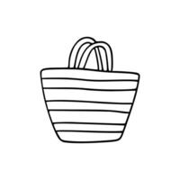 cartoon of simple bag vector