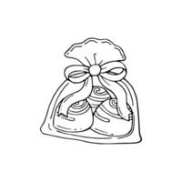 cartoon odf a packet of cookies vector