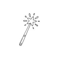 cartoon of magic stick vector