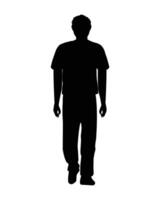 Man silhouette and Background white vector