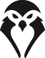 an owl head with a black and white design vector