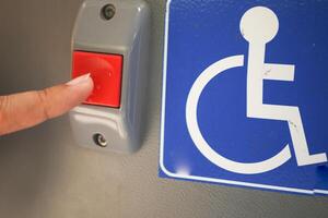 Accessibility Button Designed Specifically for Disabled Individuals Use photo