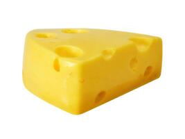 Piece of cheese isolated on white background. photo