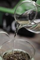 The Tea Brewing Process with Various Herbal Ingredients for an Invigorating Experience photo