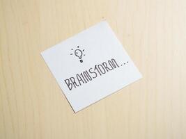 Innovative idea generation collaborative brainstorming session overview photo
