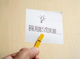 Collaborative environment for creative brainstorming and idea generation in modern workspace photo