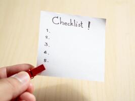 Essential checklist for efficient organization and productivity in home office paperwork photo