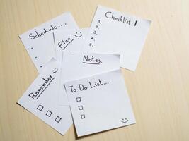 Practical checklists and reminders for a productive minimalist home office photo