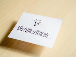Bright office space for creative brainstorming and idea development with close-up views photo