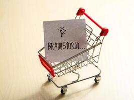 Minimalist workspace brainstorming session innovative shopping cart concepts photo