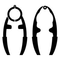 Nut Cracker Icon Isolated on White Background. Nutcracker Silhouette. vector