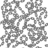 Set of Different Metal Chains Isolated on White Background. Metallic Seamless Pattern. vector