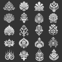 set black and white seamless pattern vector