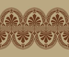 Abstract pattern and Ethnic Textile neckline design and motif for textile branding Fabric vector