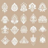 Set seamless damask patterns. Rich ornament, pattern for wallpapers, textile, packaging, design of luxury products vector