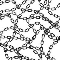 Set of Different Metal Chains Isolated on White Background. Metallic Pattern. vector