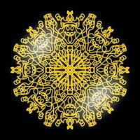 Gold Frame Isolated on White Background. Yellow Metallic Circle. Retro Luxury. vector