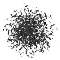 Halftone Explode Flash, Cartoon Explosion, Dotted Star Burst Isolated on White Background. vector