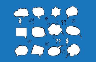 Collection of Speech bubbles set. Isolated design elements for text vector