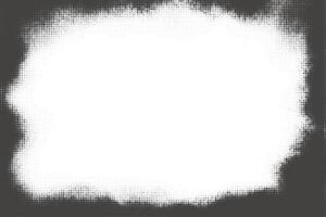 Dotted background with halftone effect. Comic wavy gradient border on white backdrop. Old grainy abstract frame. Retro graphic texture. vector