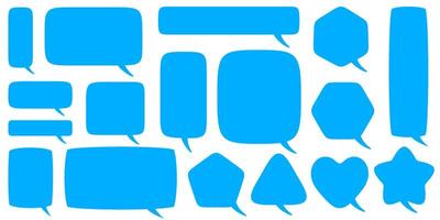 Text talk balloons. Speech bubbles clouds for dialog. Comic cloud box for message. Frame shape set for comment isolated on white background. Stickers vector