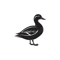New Duck Silhouette Style with white vector
