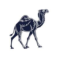 Amazing Camel silhouette Style with white background design template vector