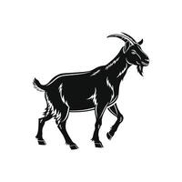 Amazing goat silhouette Style with white background vector