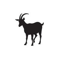 Creative Simple Goat silhouette Style with white background design vector