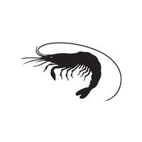 New Creative simple Prawn silhouette Style vector