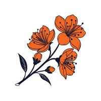 Creative flower silhouette Style with background design template vector